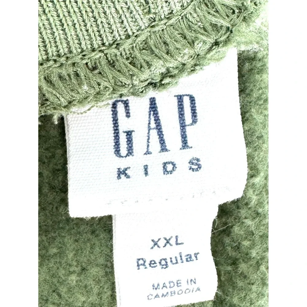 GAP Kids Camo Fleece Sweatpants Green Camouflage Joggers XXL 14-16 1986 Graphic